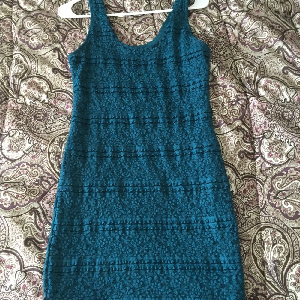 Mini turquoise dress